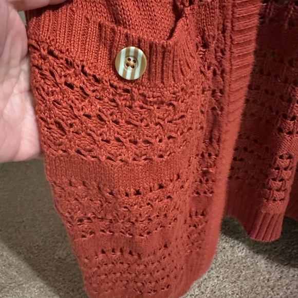 Matilda Jane Rust Open Knit Cardigan - Picture 5 of 7